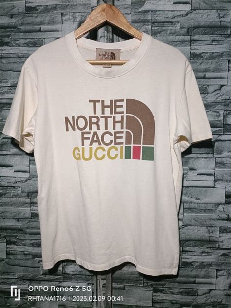 gucci tnf t shirt|gucci t shirt men small.